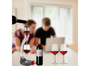 0738546225723 - Wyctin - Wein Dekanter mit Ständer Luxus Dekantierer Rotwein Aerator Set Schnell Ernüchternd