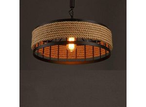 0738633565565 - Senderpick - Hanfseil Kronleuchter Rustikal Pendelleuchte Industrie Style Lampe Deckenleuchte