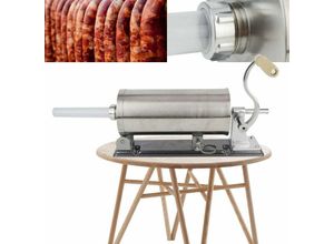 0738633567613 - 3L Wurstmaschine Wurst Füller Wurstfüller Wurstspritze Wurstfüllmaschine mit 4 Füllrohre Ø 17 21 25 29 mm