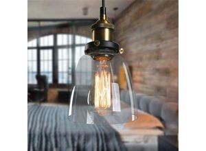 0738633567743 - Senderpick - 40W Vintage Glasschirm Pendelleuchte Loft Deckenlampe Hängeleuchte Hängelampe