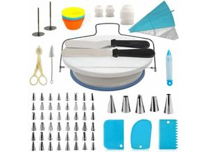 0738633569532 - Senderpick - 106Pc Tortenständer Spritztüllen Tortenplatte drehbar Torten diy Set Mit Spritztüllen