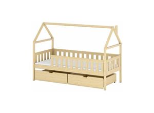 0739805080022 - Hausbett Kinderbett blair 200x90cm Kiefer Massiv Natur inkl Rollrost