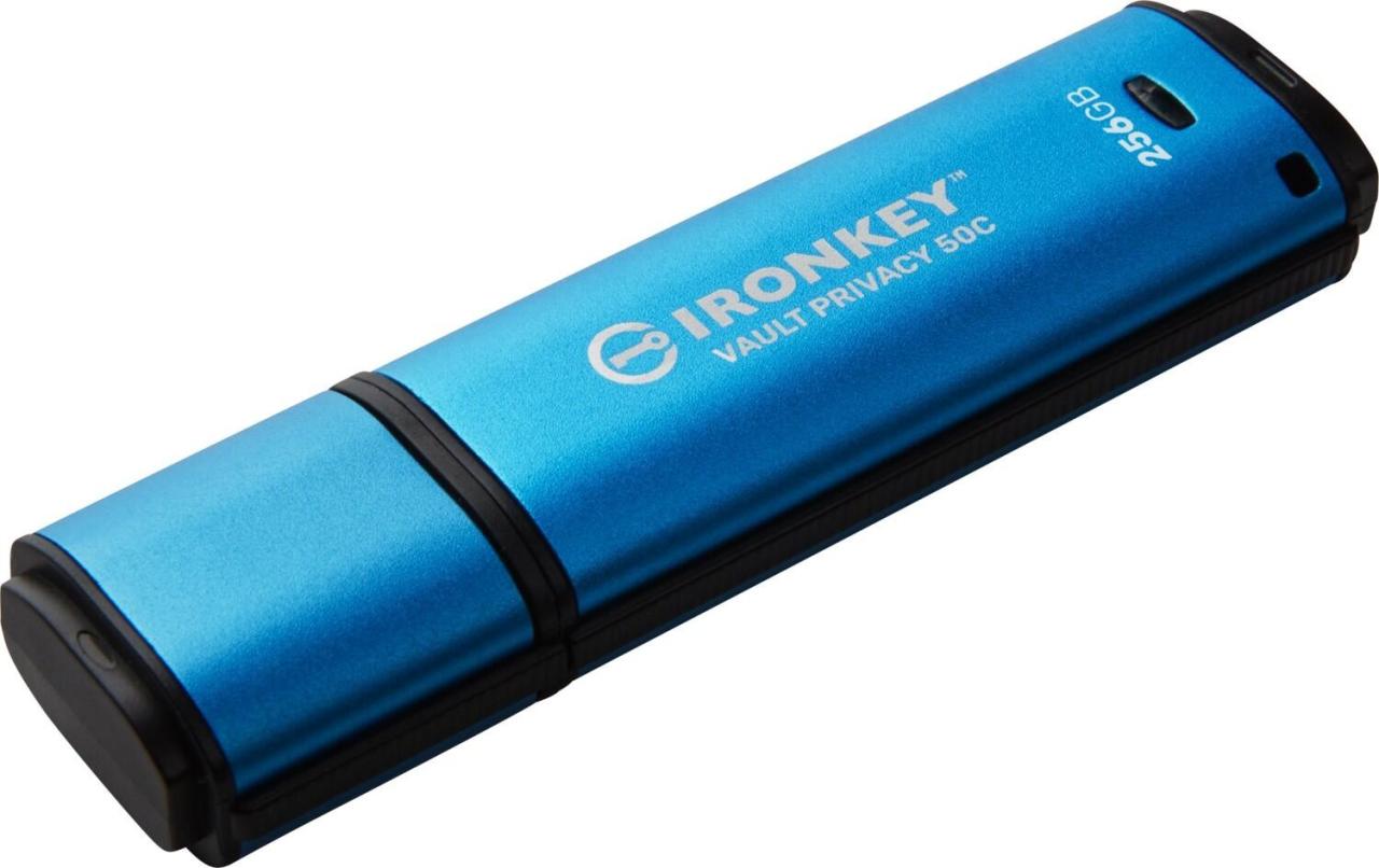 0740617330175 - IronKey Vault Privacy 50C - USB-Flash-Laufwerk - verschlüsselt - 256 GB - USB-C 32 Gen 1 - TAA-konform