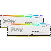 0740617333466 - FURY Beast RGB DDR5-6000 - 64GB - CL40 - Dual Channel (2 Stück) - Unterstützt Intel XMP - Weiß mit RGB