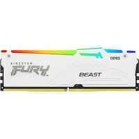 0740617333473 - FURY Beast RGB DDR5-6000 - 32GB - CL40 - Single Channel (1 Stück) - Unterstützt Intel XMP - Weiß mit RGB