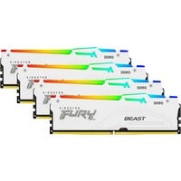 0740617335071 - FURY Beast RGB DDR5-5600 - 128GB - CL40 - Quad-Kanal (4 Stück) - Unterstützt Intel XMP - Weiß mit RGB