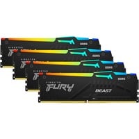 0740617335163 - FURY Beast RGB DDR5-5600 - 64GB - CL40 - Quad-Kanal (4 Stück) - Intel XMP - Schwarz mit RGB