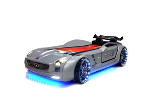 0743194010409 - Autobett Kinderbett Rio Roadster LED Sound Sportsitze Lattenrost Spoiler 90x190 cm