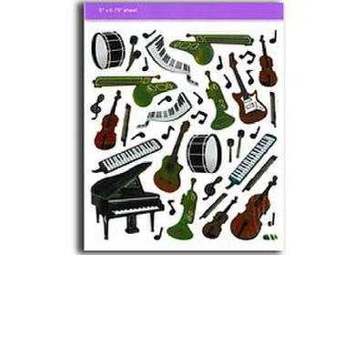 0744286394469 - Stickers Keyboard + Instruments | Aufkleber Instrumente sortiert