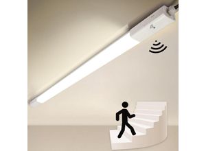 0744790766646 - Tonffi - 3 Stück led Feuchtraumleuchte mit Bewegungsmelder 115CM 36W 4100LM led Sensor Röhre Linkable Wannenleuchte Werkstattlampe IP65 Wasserfest