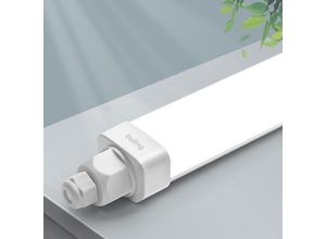 0744790766738 - Tonffi - 1 Stück Feuchtraumleuchte Led 60cm Buling 18W 1800LM 4000K led Wannenleuchte Verknüpfbar Led Kellerleuchte Wasserfest IP65 Werkstattlampe