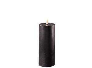 0745125239057 - Deluxe Homeart LED Stumpenkerze Real Flame schwarz 125 cm Ø 5 cm