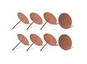 0745125287812 - Novaliv - 8x Kerzenständer Kerzenpick Kerzenpin Kerzenhalter 8x Mit Dorn 10 cm rost - rost