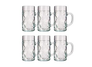 0745202844853 - Ich-zapfe - Bierglas 6er Set Biergläser isar 1 Liter - Farbe Transparent