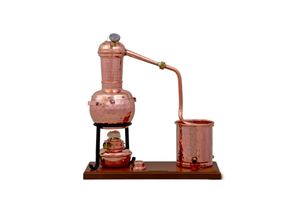 0745202847021 - Ich-zapfe - Destille Long Column Alembic premium 07 Liter mit Spiritusbrenner und Thermometer