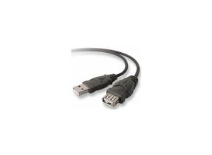 0745883713417 - USB-Kabel usb 20 usb-a Stecker usb-a Buchse 300 m Schwarz UL-zertifiziert F3U153BT3M - Belkin