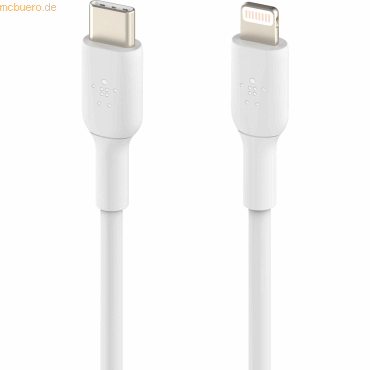 0745883788422 - Belkin BOOST CHARGE - Lightning-Kabel - USB-C (M) bis Lightning (M) - 1 m - weiß - USB-Stromversorgung (18 W) - für Apple iPad iPhone iPod (Lightning) (CAA003BT1MWH)