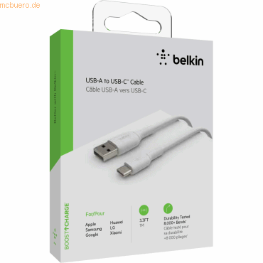 0745883788491 - - usb-c Boost Charge Kabel (usb-c zu usb-a Kabel usb Type-C Kabel für iPad Pro Nintendo Switch Pixel Samsung Geräte und andere 1 m) white