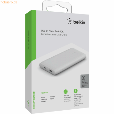 0745883797301 - BOOST CHARGE - Powerbank - 10000 mAh - 18 Watt - Fast Charge PD - 2 Ausgabeanschlussstellen (USB 24 pin USB-C)