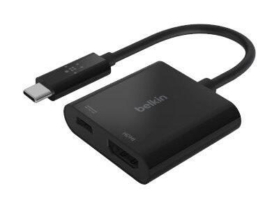 0745883799060 - USB-C to HDMI + Charge Adapter - Videoadapter - 24 pin USB-C männlich zu HDMI USB-C (nur Spannung) weiblich - Schwarz - 4K Unterstützung USB Power Delivery (60W)