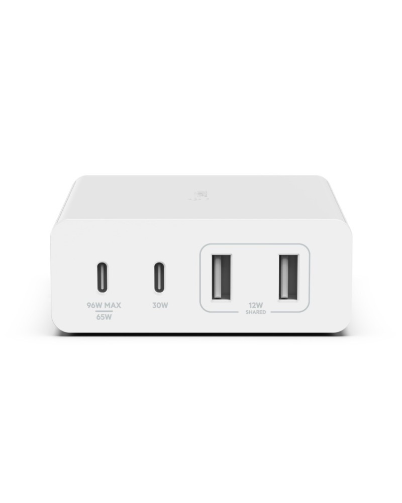 0745883827527 - BOOST CHARGE GaN - Netzteil - 108 Watt - 4 Ausgabeanschlussstellen (2 x USB 2 x USB-C) - weiß