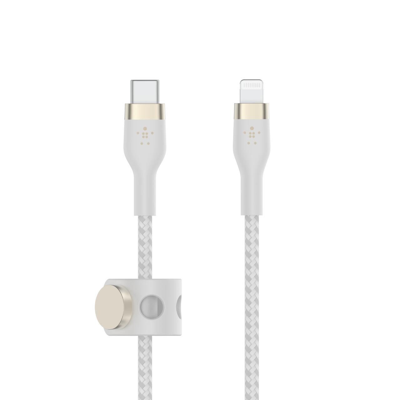 0745883832545 - Pro Flex Lightning  usb-c Kabel bis 15W mfi zertifiziert 2m CAA011BT2MWH (CAA011BT2MWH) - Belkin