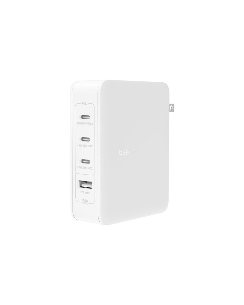 0745883857647 - BoostCharge Pro - Netzteil - GaN-Technologie - 140 Watt - Fast Charge Power Delivery 31 - 4 Ausgabeanschlussstellen (USB 3 x USB-C)