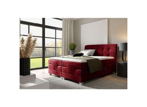 0747052039298 - Fun Moebel - Boxspringbett Elektrisch Bett franco 120x200cm in Stoff Fresh Rot 0747052039298 - Fun Moebel - Boxspringbett Elektrisch Bett franco 120x200cm in Stoff Fresh Rot