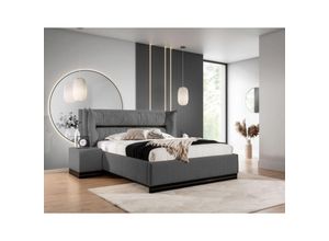 0747052049181 - Fun Moebel - Polsterbett Doppelbett Set4 hamilton 160x200cm Stoff Magic Velvet Grafit 0747052049181 - Fun Moebel - Polsterbett Doppelbett Set4 hamilton 160x200cm Stoff Magic Velvet Grafit