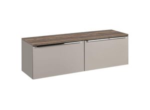 0747052052013 - Fun Moebel - Waschtischunterschrank 2-tlg akan 160cm Taupe ohne Waschtisch