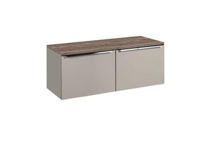 0747052052051 - Fun Moebel - Waschtischunterschrank 2-tlg akan 120cm Taupe ohne Waschtisch