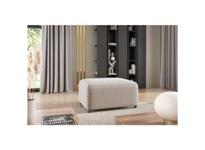 0747052054475 - Fun Moebel - Polsterhocker Designerhocker Hocker megan in Stoff Salvador Hellbeige