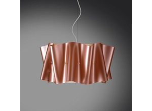 0748323543773 - Linea Zero - Pendelleuchte fünf Lichter folio Lampenschirm in Polilux Copper Durchmesser 60x h32 cm