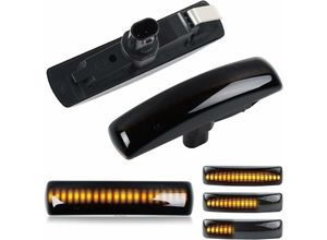 0749655502674 - Dynamischer LED-Seitenlicht-Blinker gelbe Lampe seitliche Blinker Markierung CAN-Bus fehlerfrei getönt kompatibel mit Lan-d Rove-r Discovery