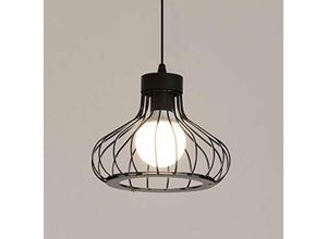 0750153949106 - Goeco - Vintage Industrie Hängelampe Retro Metallkäfig Deckenleuchte für Küche Wohnzimmer Flur Durchmesser 23cm