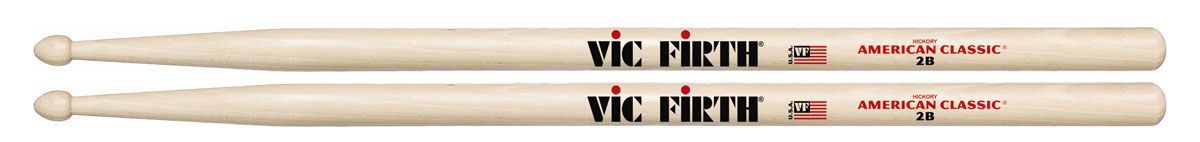 0750795000296 - VIC FIRTH 2B Drumsticks American Classic Serie Hickory