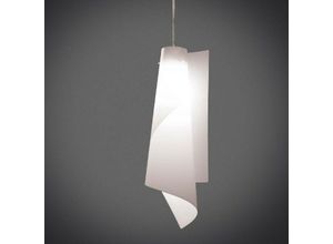 0750958211972 - Linea Zero - Pendelleuchte aus Polilux vela Weiß Durchmesser 19 x H49 cm