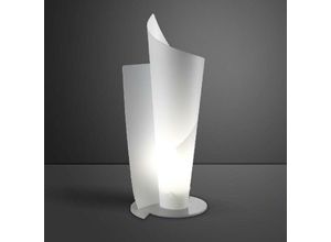 0750958212184 - Linea Zero - Tischlampe aus Polilux vela Bianca Durchmesser 27 x h70 cm