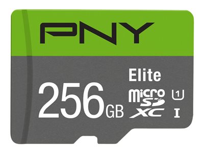 0751492625713 - PNY Elite - Flash-Speicherkarte - 256 GB - A1   Video Class V10   UHS Class 1   Class10 - microSDXC UHS-I