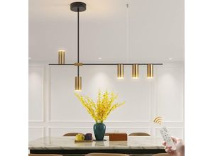 0751717719999 - Pendelleuchten dimmbare moderne LED-Kronleuchterbeleuchtung mit Strahlern verstellbare lineare hängende Pendelleuchte für Kücheninsel Esszimmer