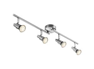 0751787866098 - Impts - led Deckenleuchte Deckenlampe Dreh- und schwenkbar 3W GU10 IP20 Metall Warmweiß für Küche Wohnzimmer Schlafzimmer 4-flammig