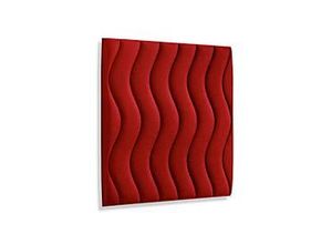 0753263066367 - Wandpaneele m Magnetbefestigung B 604 x T 604 x H 47 mm versch Waves-Design feuerrot