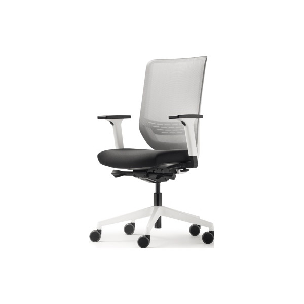 0753626141557 - Bürostuhl to-sync work mesh pro white schwarz weiß mit Armlehnen bis 125kg 0753626141557 Dauphin