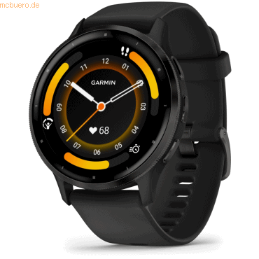 0753759314743 - GARMIN VENU® 3 Smartwatch faserverstärktes Polymer Silikon 22 mm Schwarz Schiefergrau