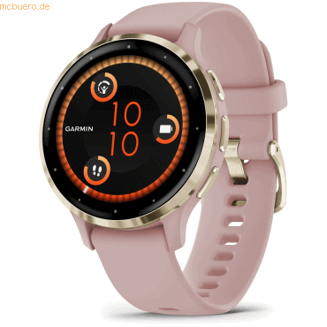 0753759314804 - GARMIN VENU® 3s Smartwatch faserverstärktes Polymer Silikon 18 mm Dust Rose Softgold