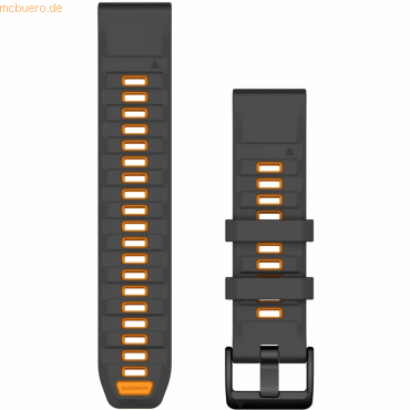 0753759338985 - QuickFit-Armband 22 mm Silikon Graphit Spark Orange