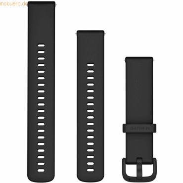 0753759342913 - Schnellwechsel-Armband 20 mm Silikon Schwarz 0753759342913 - Schnellwechsel-Armband 20 mm Silikon Schwarz