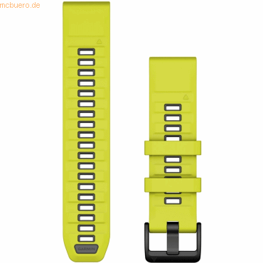 0753759344139 - Ersatzarmband QuickFit 22mm Silikon Amp Yellow Graphit