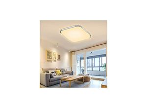 0754080630335 - Naizy - led Modern Deckenlampe Ultraslim Deckenleuchte Schlafzimmer Küche Flur Wohnzimmer Lampe (24W Silber Warmweiß)