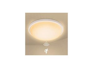 0754080630526 - Naizy - 15W led Deckenleuchte mit Bewegungsmelder led Sensor Deckenlampe Flurleuchte Moderne Rund Deckenlampe mit IP44 Wasserdicht für Wohnzimmer